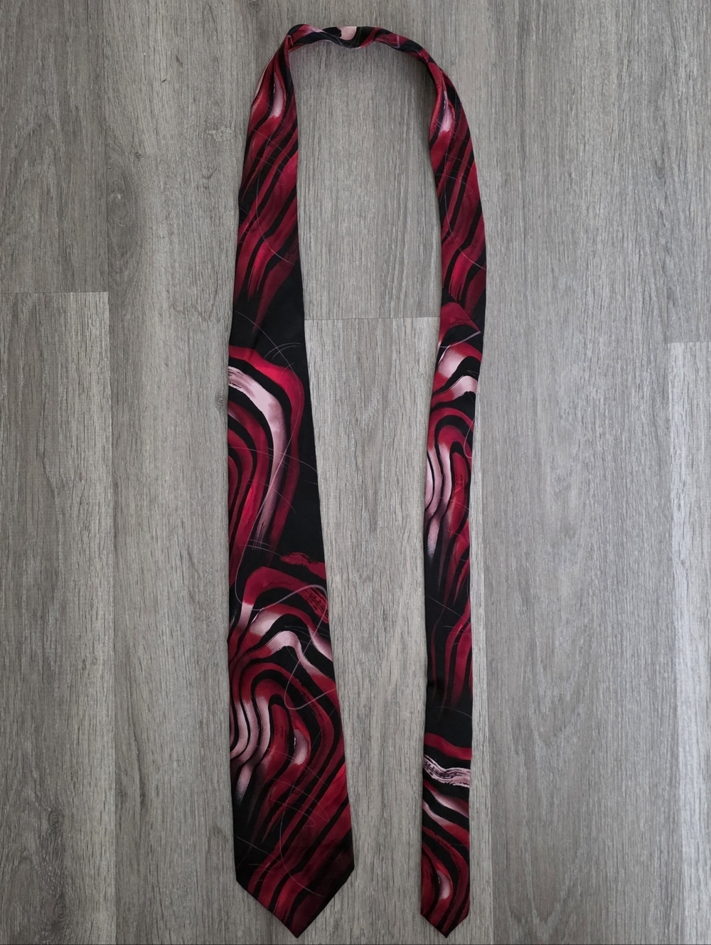 J. Jerry Garcia Men's 100% Silk Tie Red Still Life Collection 60